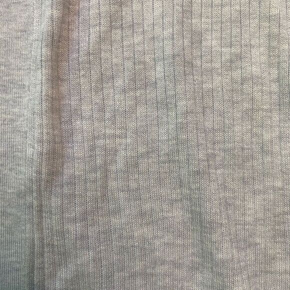 LOFT Heathered Grey Ribbed Open Front Long Sleeve Cardigan - Picture 4 of 6